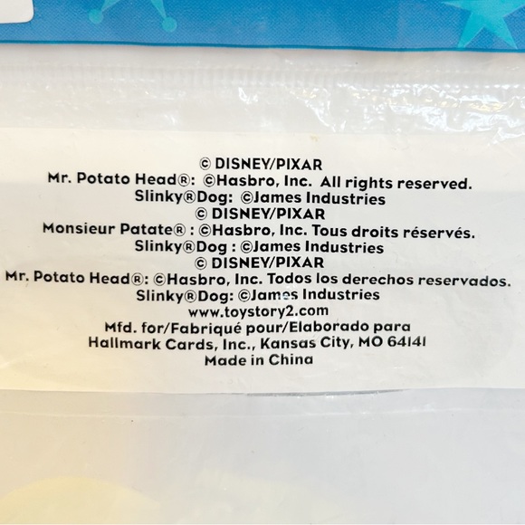 Disney Pixar Toy Story 2 Plastic Loot Bags Treat Sacks Potato Head Dinosaur Dog - Picture 7 of 8